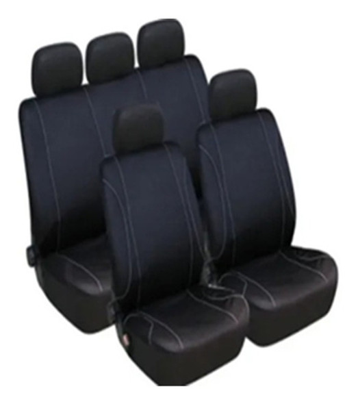 Juego Cubreasiento Universal Auto Negro Poliester 0 Juego Cubreasiento Universal Auto Negro Poliester 0