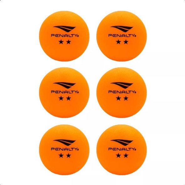 Kit 6 Bolas De Tênis De Mesa Penalty 2 Estrelas 0