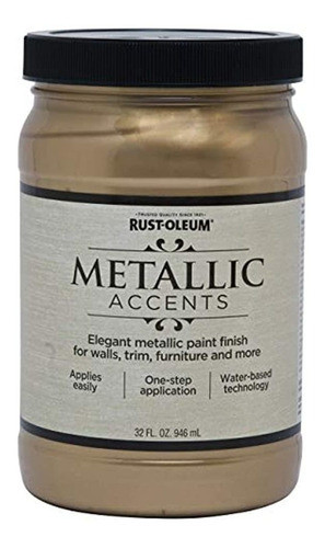 Rust-oleum 253537 Acentos Metalicos Pintura, Cuarto De Galr 0