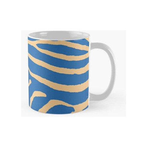 Taza Zebra Wild Animal Print 279 Blue And Yellow Calidad Pre 0