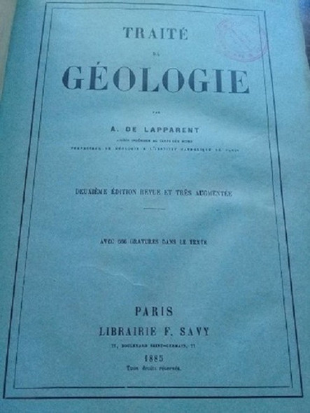 Tratado De Geología De A. De Lapparent  Año 1885 1