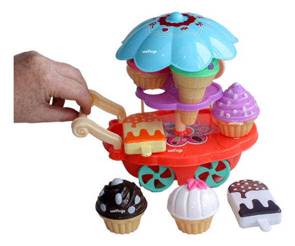 Juego De Helados Carro Carrito Heladeria De Juguete 0 Juego De Helados Carro Carrito Heladeria De Juguete 0