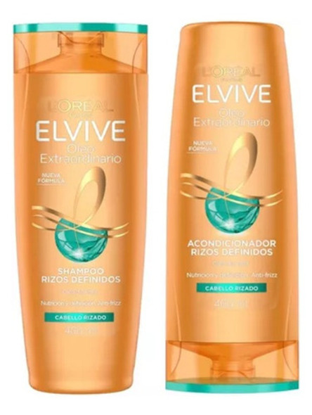 Shampoo Y Acondicionador Elvive Óleo Extraordinario P/rizos 0