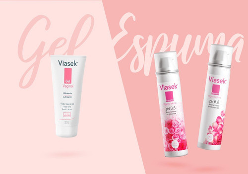 Combo Viasek Gel Vaginal Lubricante + Espuma De Higiene 3,5 1