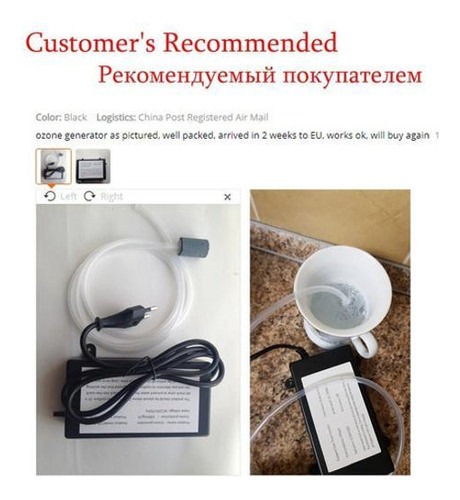 Gerador De Ozonio Purificador De Ar E Agua 100mg/h 10w 1