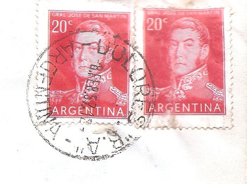 Argentina 1957 Sobre Circulado  Numero  126j 1