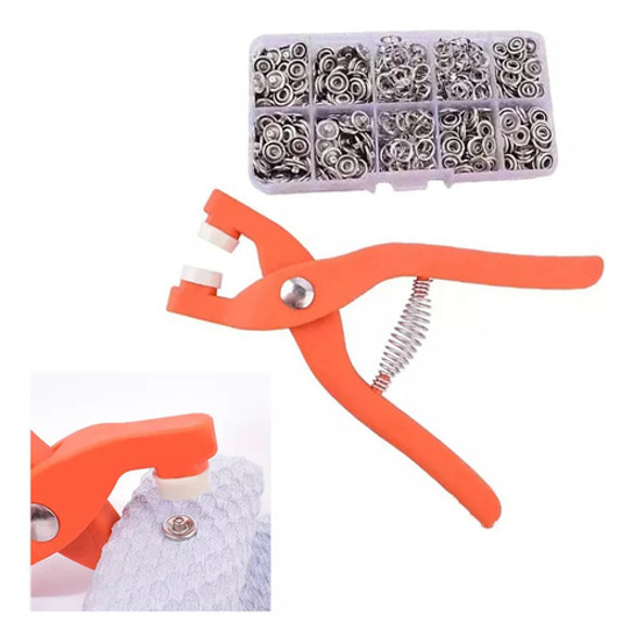 Kit 100 Botão De Pressão + Alicate Pregador + Caixa 0