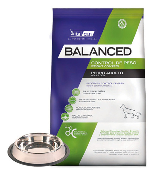 Alimento Perro Balanced Weight Control 3 Kg + Promo! 0