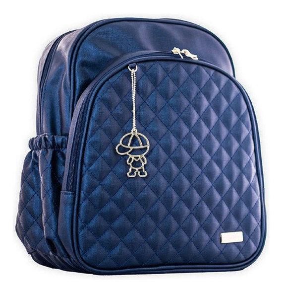 Mochila Maternidade Matelassê Pérola Marinho - Baby Bless 1 Mochila Maternidade Matelassê Pérola Marinho - Baby Bless 1