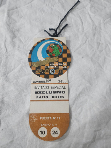 Entrada Antigua Temporada Internacional Sp Y F1 Año 1971 0