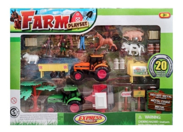 Set Animales De Granja Y Accesorios Para Jugar X 20 Pcs 0