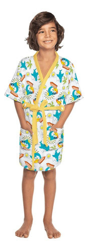 Roupão Infantil Atoalhado Banho Piscina Praia 2- 4 Anos 0
