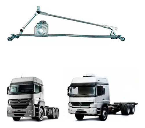 Conjunto Mecanismo Limpador Mb Axor Atego Sem Motor 0