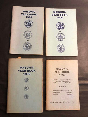 Lote De 4 Masoneria Libro Anual. 1992, 93, 94, 95. 53n 126 0