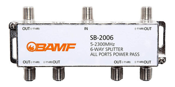 Divisor Splitter De Coaxial De 6 Vias Bamf Moca 5- 2300mhz 1