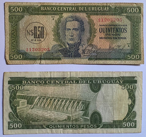 Billete Uruguay 0,50 Nuevo Peso 1974, 16a11, Rotondaro, Bu37 0
