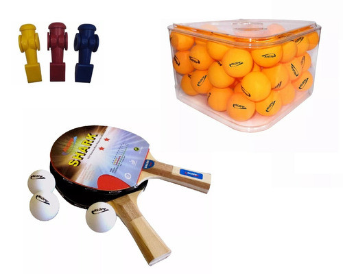 Bonecos De Pebolim  - Pote De 36 Bolinhas - Kit De Raquetes 0