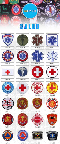 Parches Apliques Bordados Salud Emergencia Bomberos Mod18 1