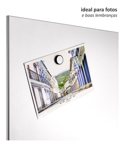 Mural Quadro Magnético 30x40cm - Branco Fosco + 10 Ímas 0