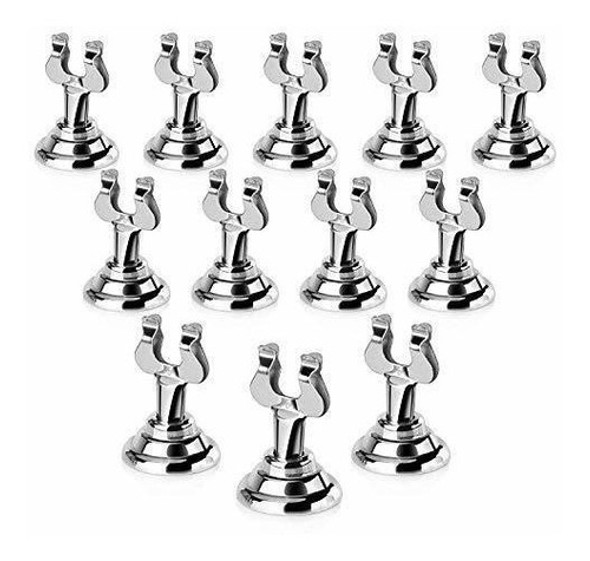 Soportes De Tarjetas De Sitio O Menu/acero Inox. 4cm/ X12u. 0