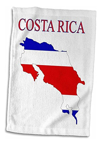 Imagen De Rosa En 3d Del Mapa Exótico De Costa Rica En Color 1