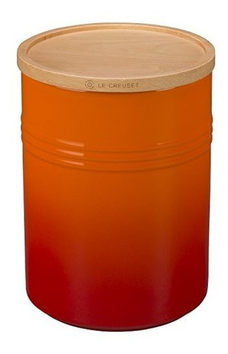 Le Creuset Cajón De 4  Con Tapa De Madera, 22 Oz, Llama 0