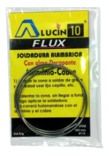 Varilla C/fundente Interno Soldadura Aluminio-cobre Alucin10 0