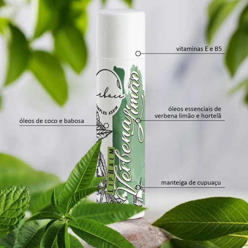 Hidratante Labial Vegano E Natural - Verbena Limão - 5g 1