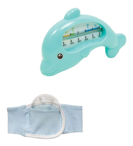 Termometro De Banheira E Cinta Para Colica Kit Saude Bebe 0