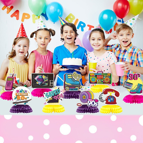 9 Peças De Decoração De Mesa Retrô Dos Anos 90 1