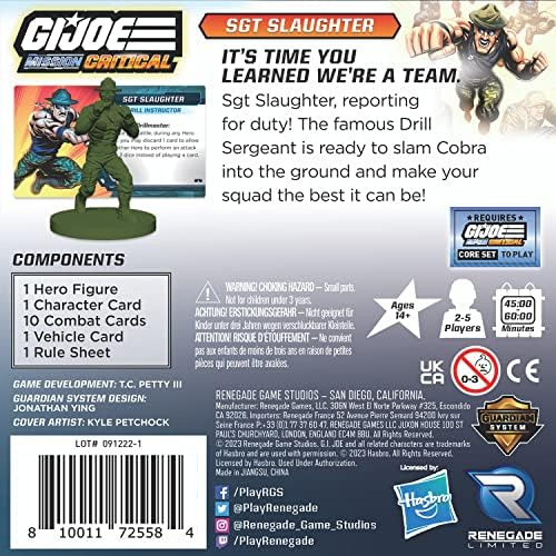 Renegade Game Studios G.i. Joe Mission Critical: Sgt Slaught 1
