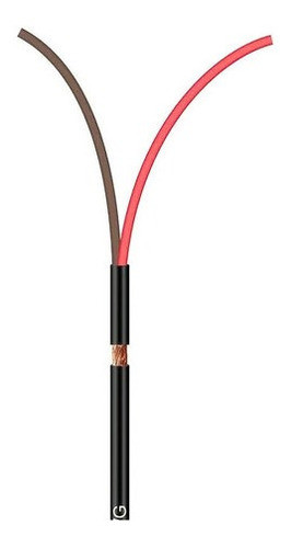 Cabo Manga 2x22 Awg - Com Blindagem Preto 1 Mt 1