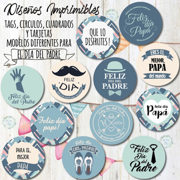 Kit Imprimible Día Del Padre Tags, Etiquetas Y Tarjetas 1 Kit Imprimible Día Del Padre Tags, Etiquetas Y Tarjetas 1