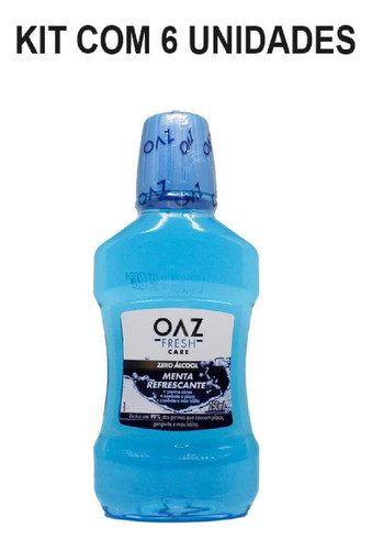 Kit Oaz Fresh Care Menta  Antisséptico C/ 6un De 250ml Cada 0