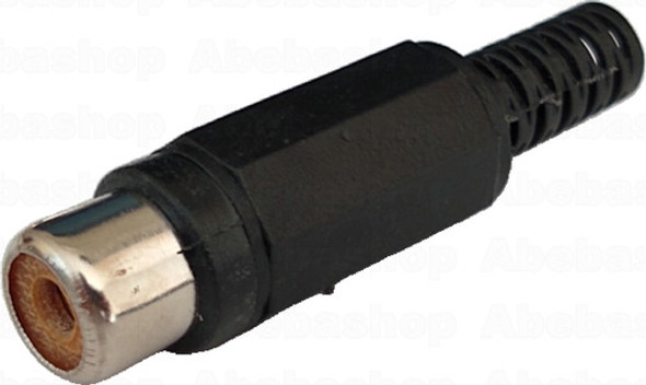 Conector Hembra Rca A Cable Color Negro 0 Conector Hembra Rca A Cable Color Negro 0