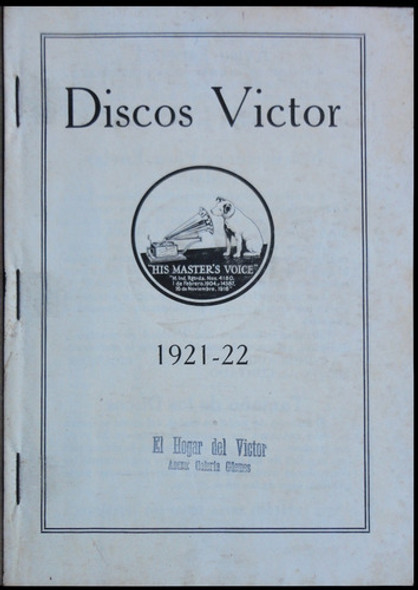 Antiguo Libro Catálogo Discos Víctor 1921-1922. 47n 328 0