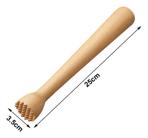 Muddler De Madeira Para Coquetéis, Bebida, De Gelo, Vara De 1