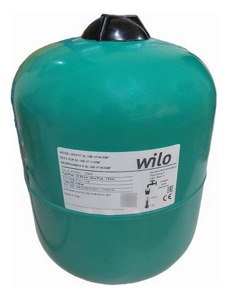 Tanque Hidroneumático Wilo Capacidad 8 Litros - Pmáx 16 Bar 0 Tanque Hidroneumático Wilo Capacidad 8 Litros - Pmáx 16 Bar 0