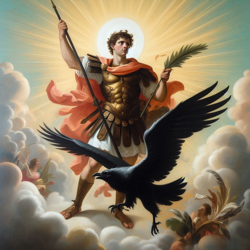 Obra De Arte Digital San Expedito V3 50x50cm Pieza Única 0