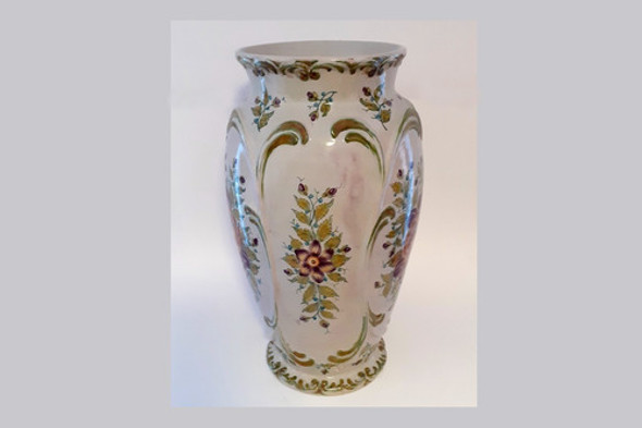 Antiguo Florero Cerámica Deruta. Italy, Siglo 19. 1 Antiguo Florero Cerámica Deruta. Italy, Siglo 19. 1