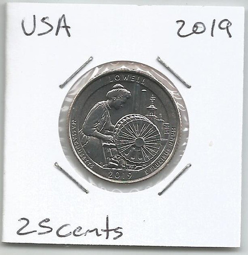 Musa80 Estados Unidos 25 Cents 2019 Lowell S/c 0