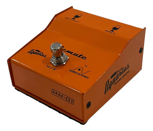 Pedal Micmute Chave Sem Trava Cabos Aquarius - Laranja 1