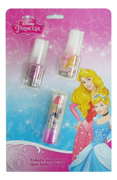 Dinsey Princesas Set Infantil Labial + 2 Esmaltes 0
