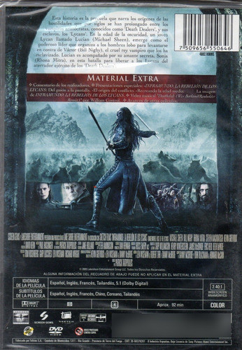 Inframundo La Rebelión De Los Lycans - Nuevo Orig Cerr Mcbmi 1