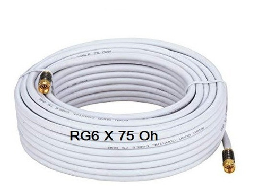 Cable Coaxil Coaxial Rg6 Multi-uso 10 Mts Conectores 1