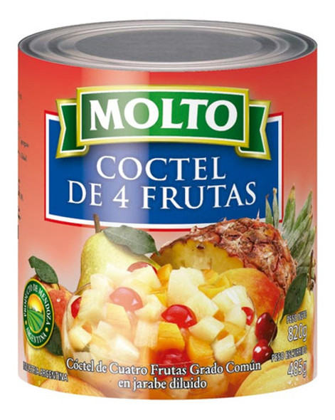 Coctel Frutas  4 Frutas 820 Gr Molto Frutas Envasadas 0