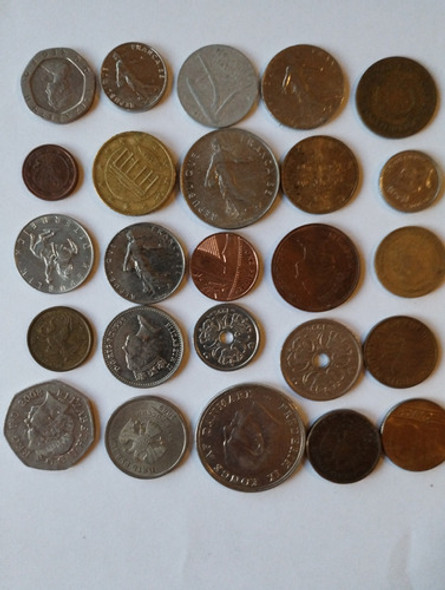 Lote 25 Monedas Antiguas Europa / Países Varios 1