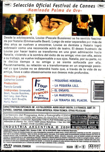 El Ensayo - Dvd Nuevo Original Cerrado - Mcbmi 1