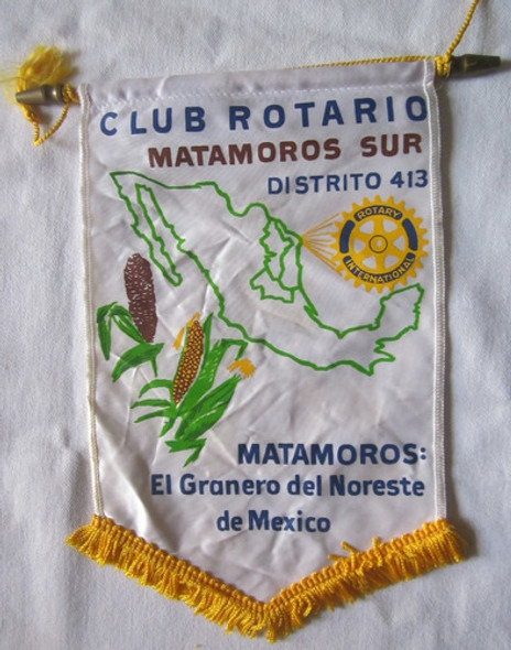 Antiguo Banderin Rotary Club Matamoros Mexico 0