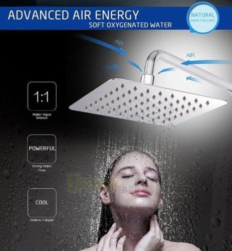 Nuevo Baño Rociador Superior 12'' Cuadrados De Acero Inoxida 1